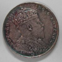 TRADE DOLLAR, GB 1907, Edward VII., SILBER 900, ss+